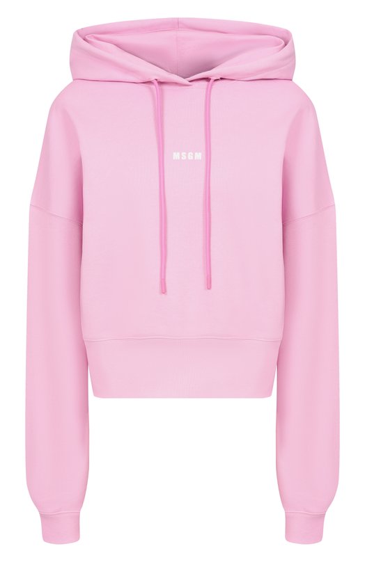 Хлопковое худи MSGM 4041MDM509/267000 Розовый 4041MDM509/267000