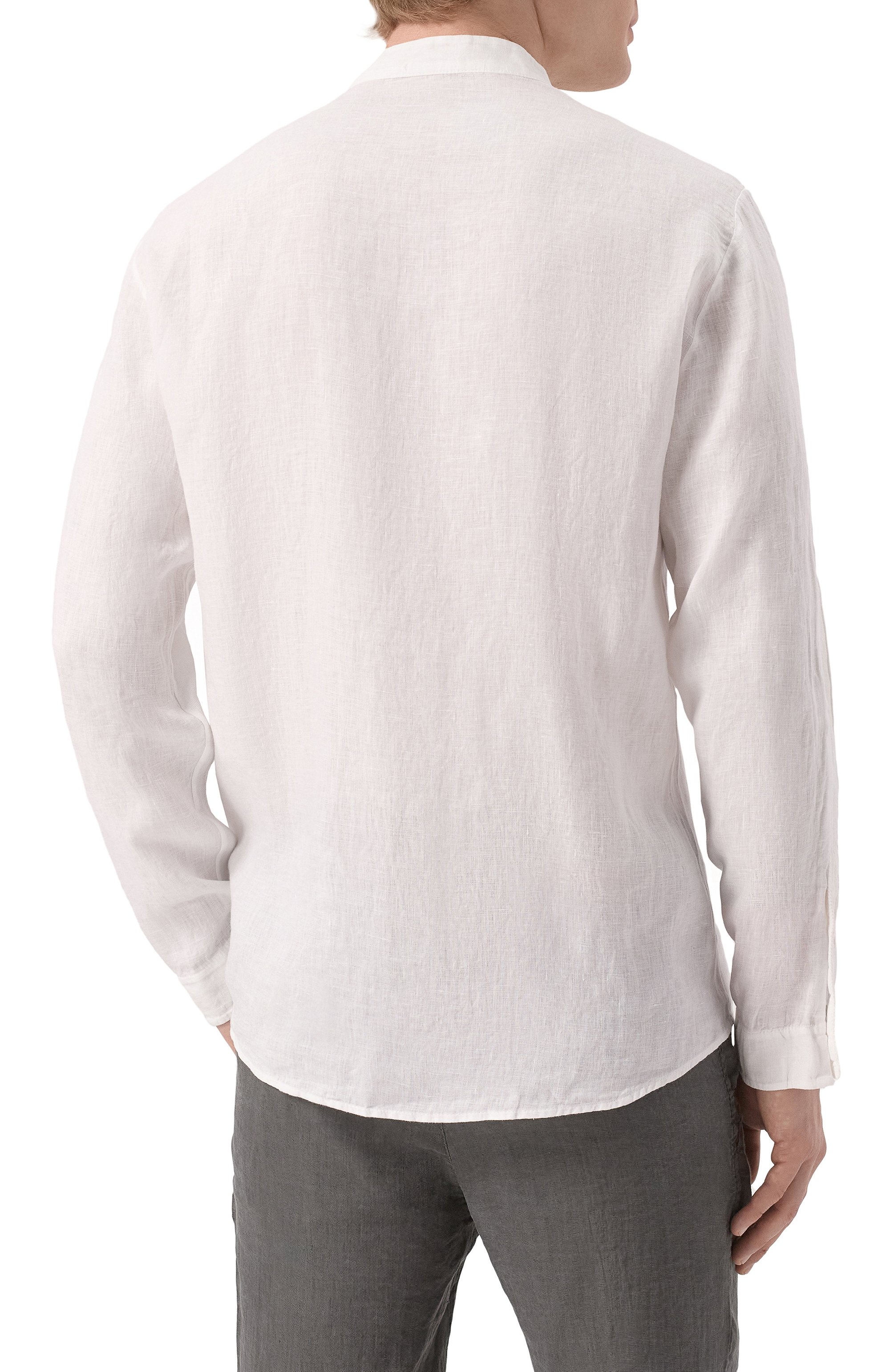 Льняная рубашка TRANSIT белого цвета по цене 36100 руб., арт. CFUTRZV311, фото 4 Льняная рубашка TRANSIT, арт. CFUTRZV311, фото 4