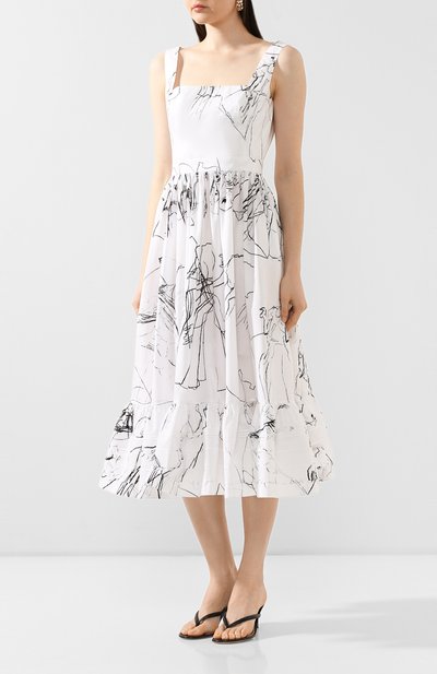 Хлопковое платье ALEXANDER MCQUEEN, арт. 623552/QDAA0, фото 3