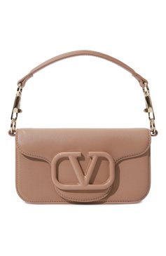 Женская сумка locò VALENTINO бежевого цвета, арт. 3W2B0K53IYS GF9 | Фото 1 (Размер: mini; Ремень/цепочка: На ремешке; Драгоценные камни: Проставлено; Материал сплава: Проставлено; Материал: Натуральная кожа)