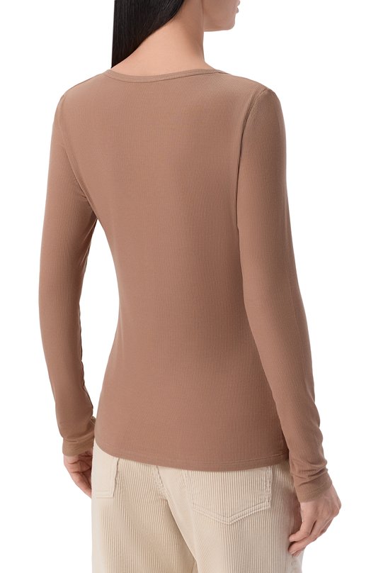 Лонгслив-хенли из лиоцелла и шерсти 12 STOREEZ 137373 Бежевый  137373 Фото 4