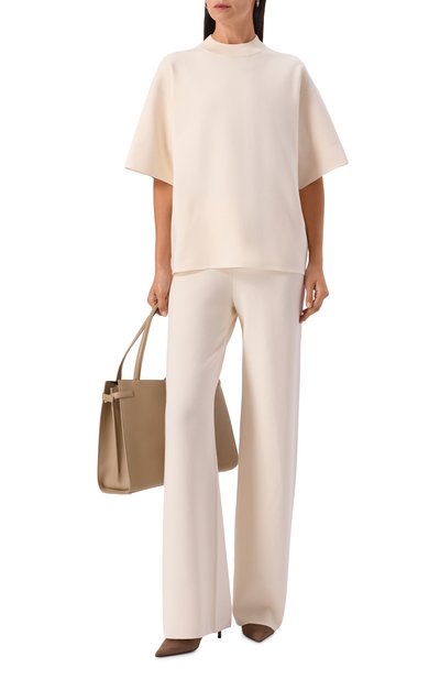 Пуловер из вискозы MAX MARA STUDIO кремового цвета по цене 41450 руб., арт. AMICI, фото 2 Пуловер из вискозы MAX MARA STUDIO, арт. AMICI, фото 2