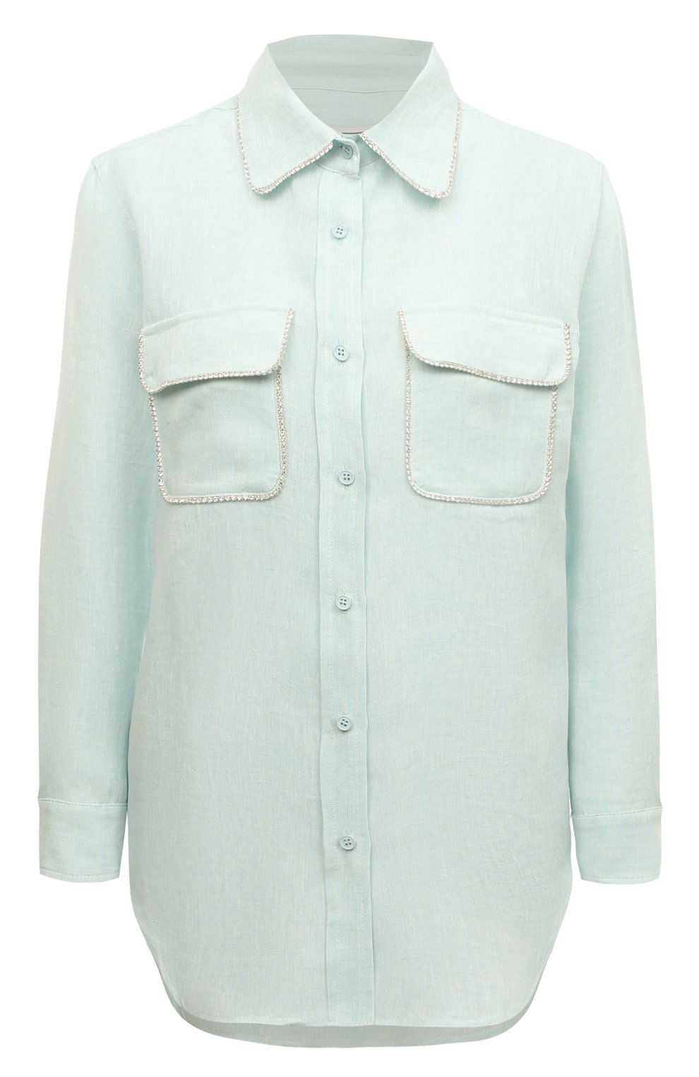 Хлопковая рубашка FORTE DEI MARMI COUTURE светло-голубого цвета по цене 54900 руб., арт. 23SF6106, фото 1 Хлопковая рубашка FORTE DEI MARMI COUTURE, арт. 23SF6106, фото 1