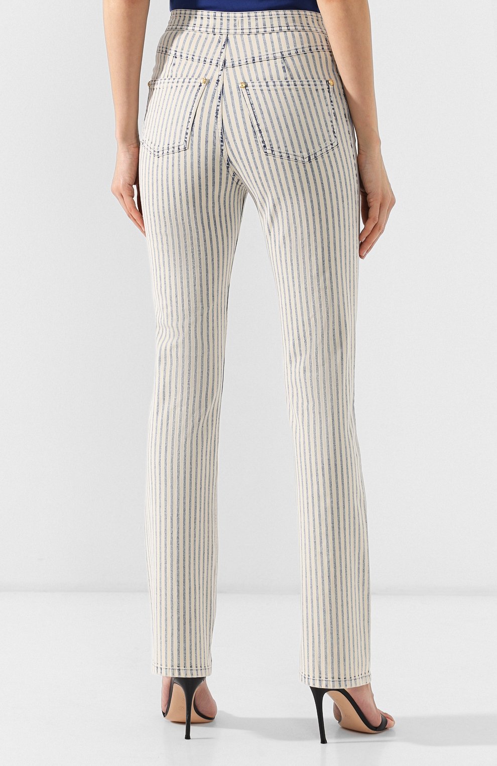 Джинсы в полоску BALMAIN, арт. RF15275/D038, фото 4