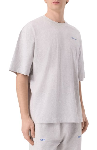 Хлопковая футболка OFF-WHITE, арт. 0MAA120F25JER00M, фото 3