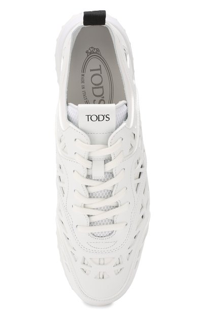 Кожаные кроссовки TOD’S белого цвета по цене 75300 руб., арт. XXW80A0BF30KZ4, фото 5 Кожаные кроссовки TOD’S, арт. XXW80A0BF30KZ4, фото 5