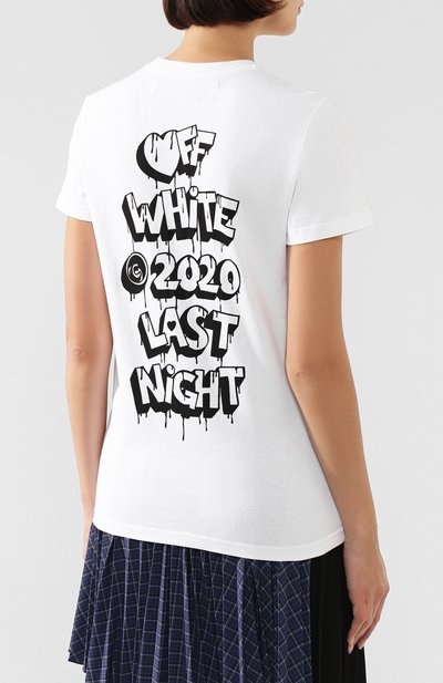 Хлопковая футболка OFF-WHITE, арт. 0WAA049F19B070660110, фото 4
