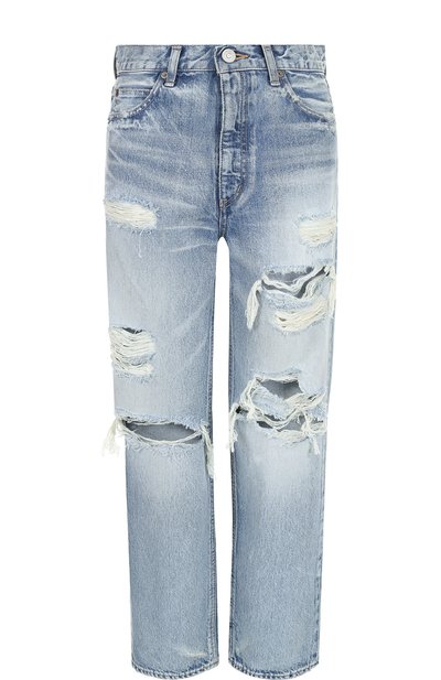 Укороченные джинсы прямого кроя с потертостями MOUSSY, арт. 010BSC11-1240, фото 1