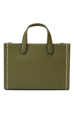 Женская сумка gigi small MICHAEL MICHAEL KORS хаки цвета, арт. 30T4G3GM5L | Фото 6 (Материал: Натуральная кожа; Ремень/цепочка: На ремешке; Драгоценные камни: Проставлено; Размер: small; Материал сплава: Проставлено)
