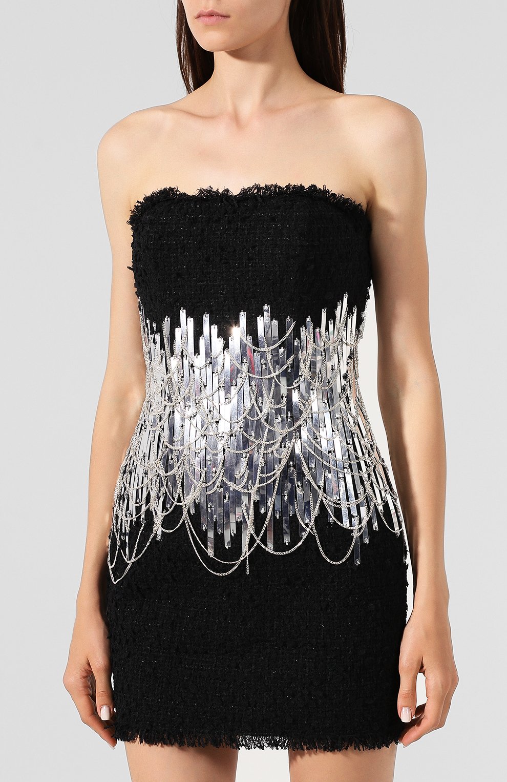Платье BALMAIN черного цвета по цене 717500 руб., арт. RF06343/P009, фото 3 Платье BALMAIN, арт. RF06343/P009, фото 3