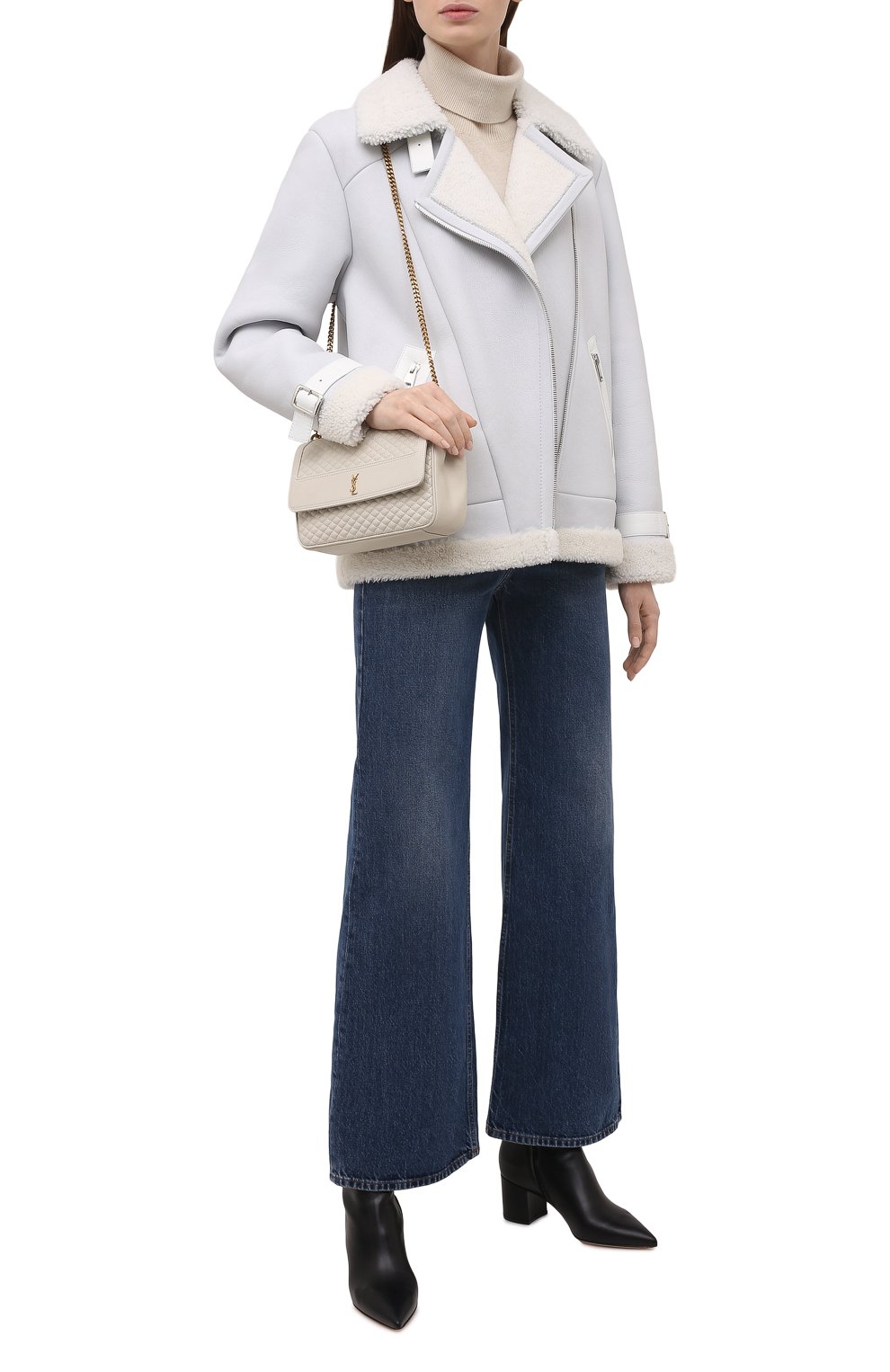 Дубленка из овчины MASLOV белого цвета по цене 215010 руб., арт. WS250, фото 2 Дубленка из овчины MASLOV, арт. WS250, фото 2