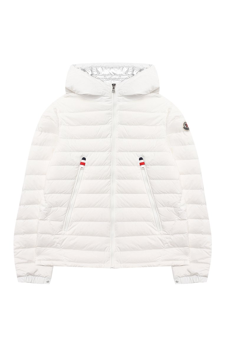 Детского пуховая куртка MONCLER белого цвета, арт. G1-954-1A138-20-53333/12-14A | Фото 1 (Материал подклада: Синтетический материал; Материал внешний: Синтетический материал; Материал утеплителя: Пух и перо; Рукава: Длинные; Мальчики Кросс-КТ: Пуховик-верхняя одежда; Кросс-КТ: Зима; Региональные ограничения белый список (Axapta Mercury): RU; Драгоценные камни: Проставлено; Нос: Не проставлено; Материал сплава: Проставлено; Ростовка одежда: 16 лет | 164 см)