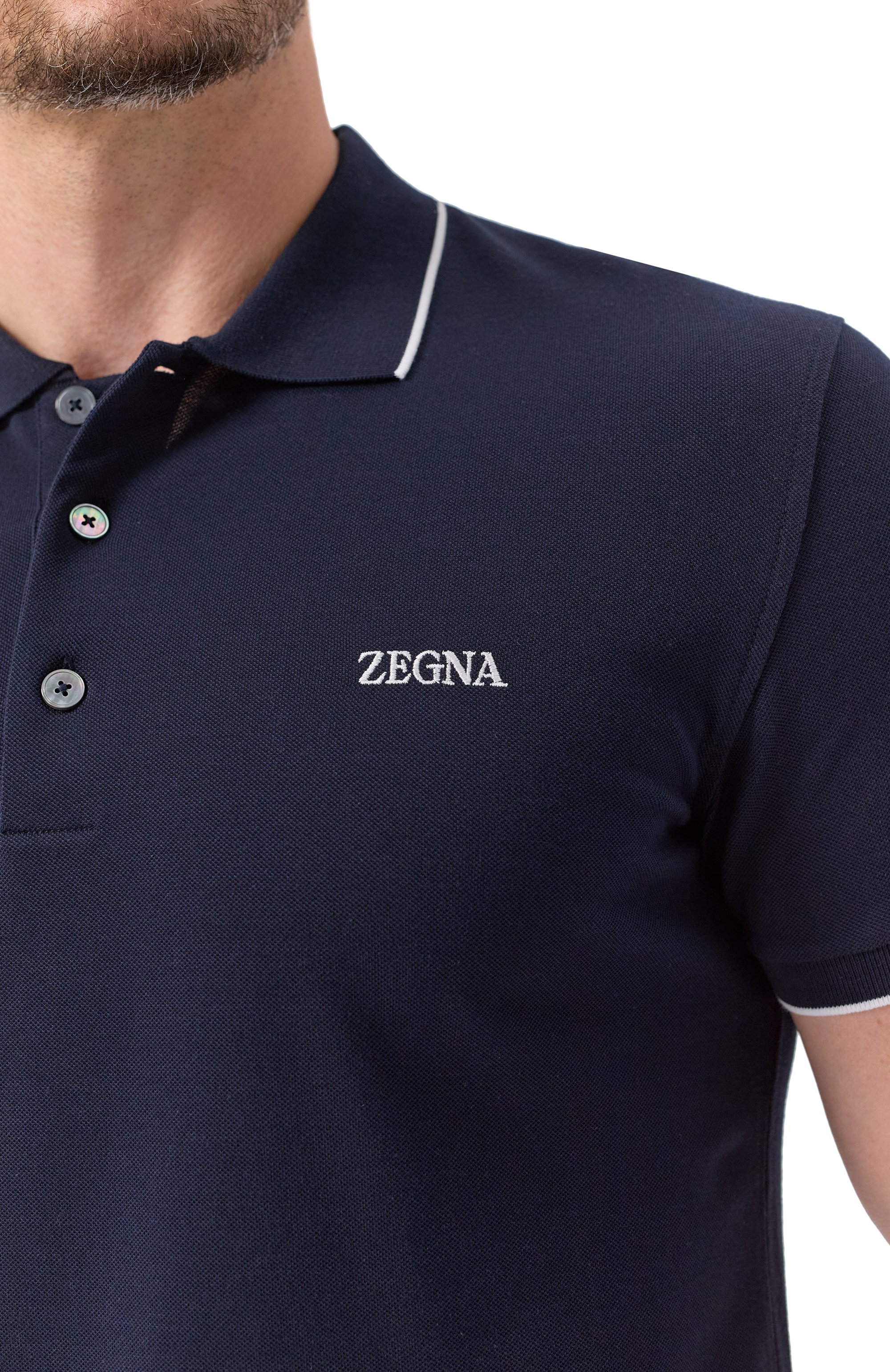 Хлопковое поло ZEGNA, арт. B746/RE7358A5, фото 5