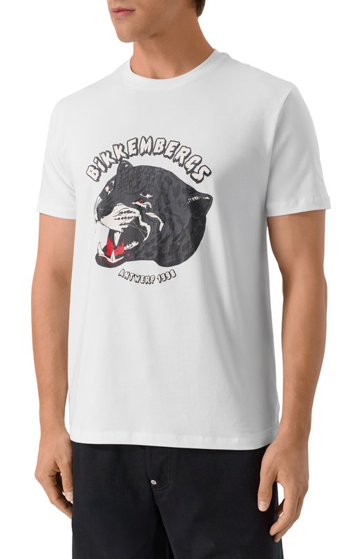 Хлопковая футболка Dirk Bikkembergs BMT1210 Белый  BMT1210 Фото 3