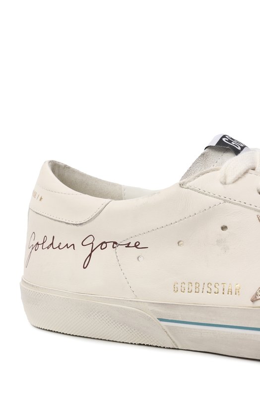 Кожаные кеды Super-Star Golden Goose Deluxe Brand GMF01015.F008166 Кремовый  GMF01015.F008166 Фото 6