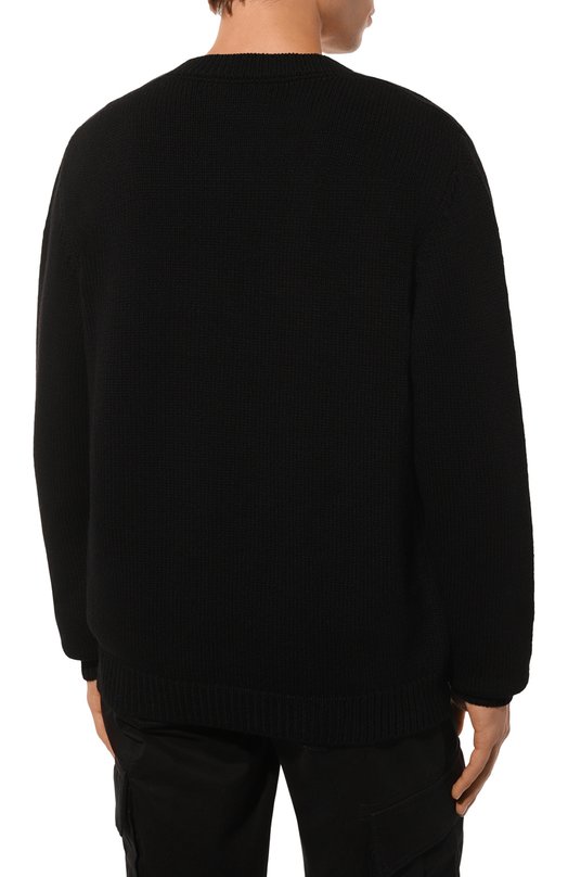 Шерстяной свитер Balmain BH1KD000/KC88 Чёрный  BH1KD000/KC88 Фото 4