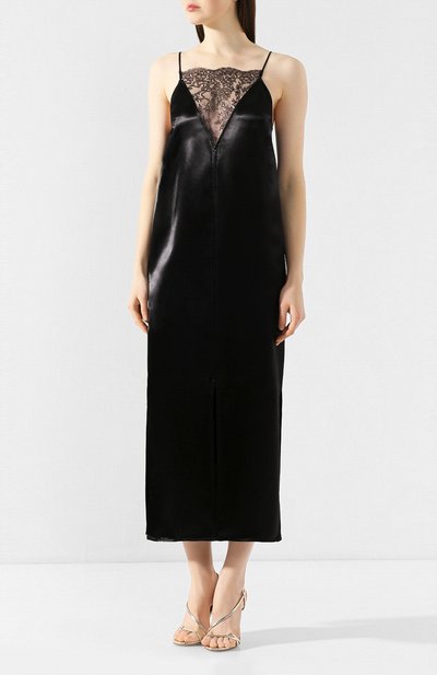 Платье из вискозы KHAITE черного цвета по цене 158500 руб., арт. 5117421/LEANDRA, фото 3 Платье из вискозы KHAITE, арт. 5117421/LEANDRA, фото 3