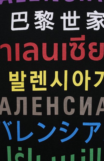 Хлопковое худи BALENCIAGA черного цвета по цене 67450 руб., арт. 570811/TJVI6, фото 5 Хлопковое худи BALENCIAGA, арт. 570811/TJVI6, фото 5