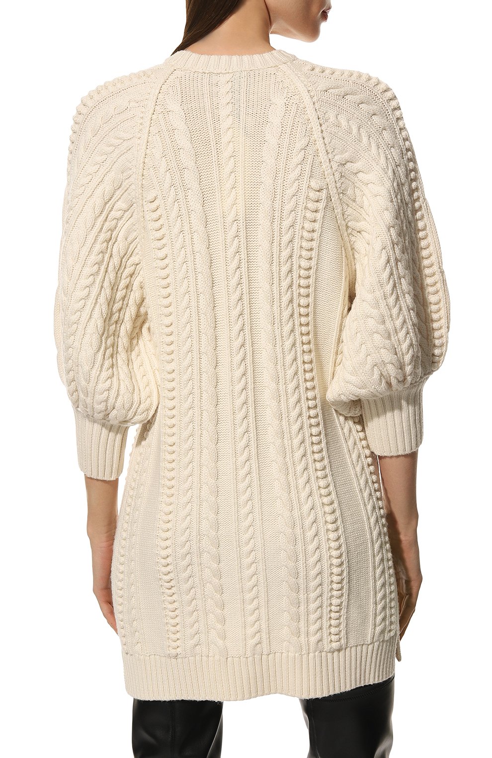 Шерстяное платье DICE KAYEK кремового цвета по цене 99500 руб., арт. FW22K80710/PSM, фото 4 Шерстяное платье DICE KAYEK, арт. FW22K80710/PSM, фото 4