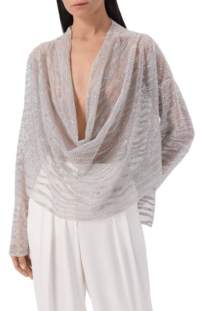 Блузка с отделкой стразами GIORGIO ARMANI, арт. GW000943/AF15017, фото 3