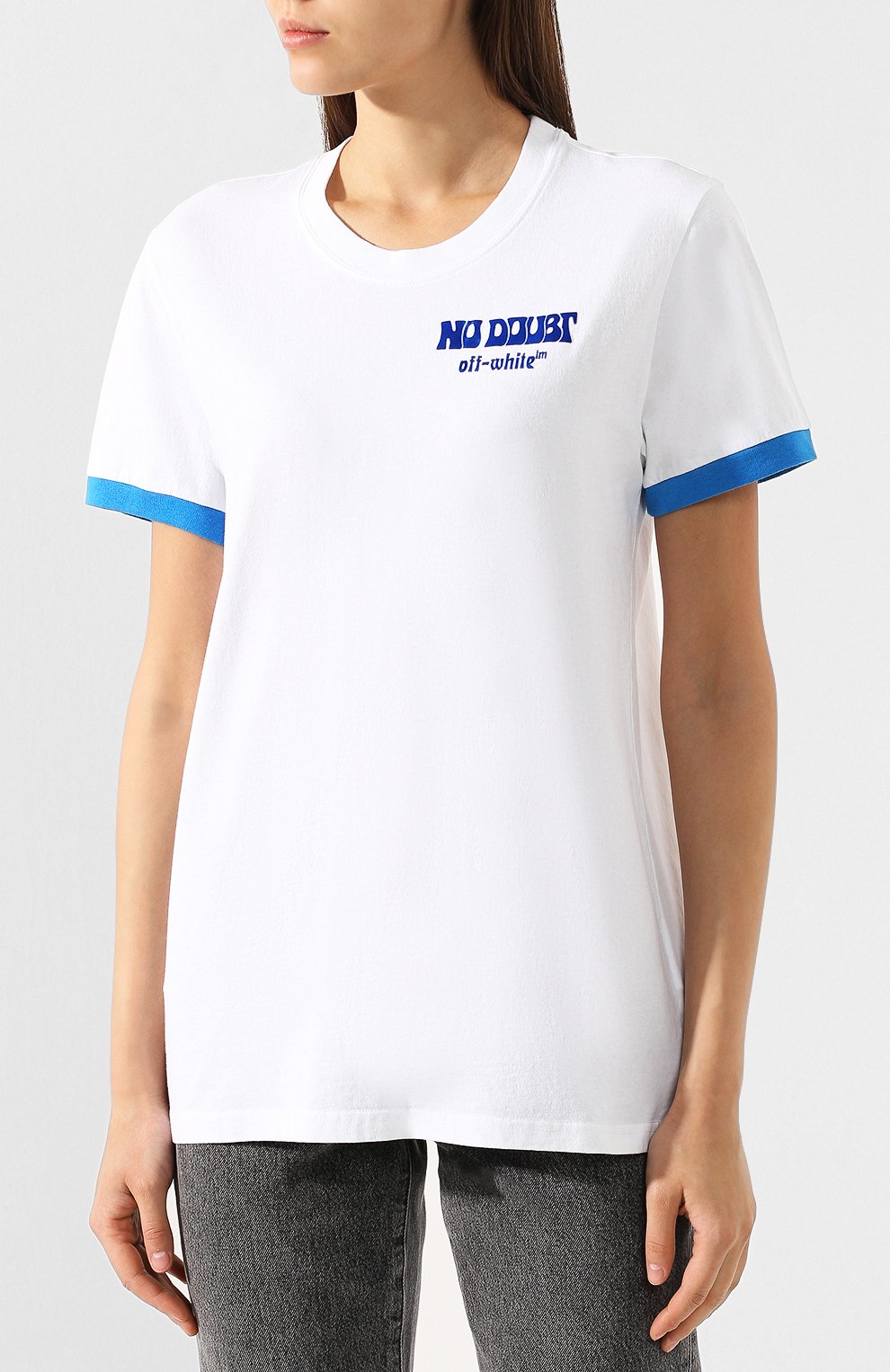 Хлопковая футболка OFF-WHITE, арт. 0WAA049R19B070510130, фото 3
