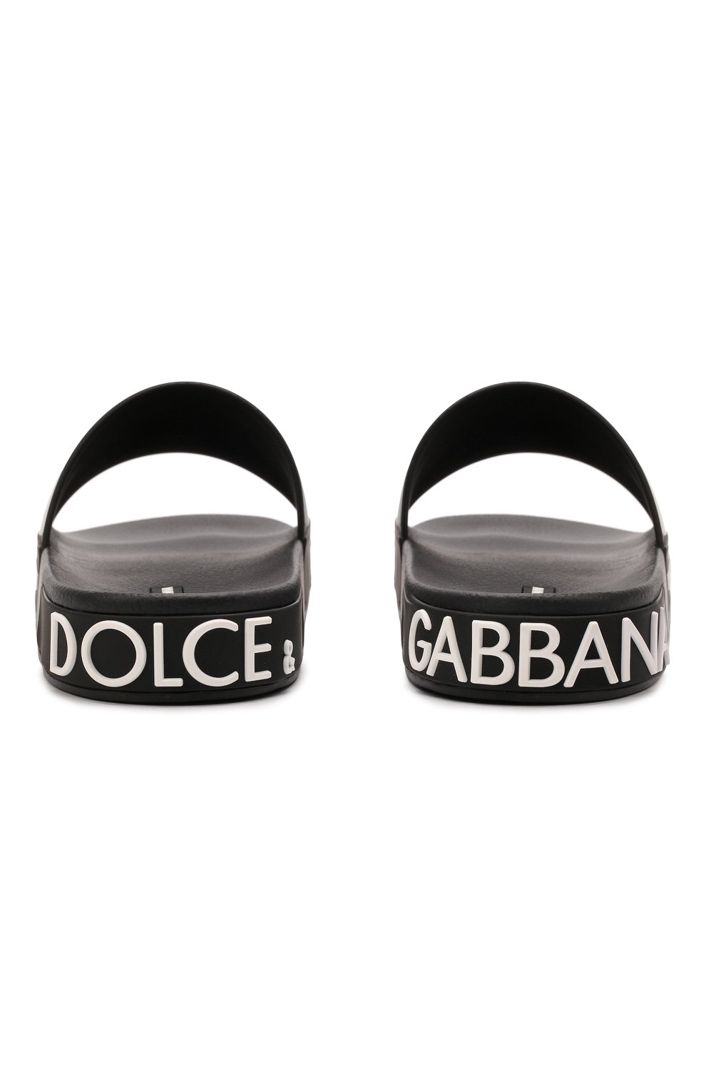 Шлепанцы DOLCE & GABBANA черного цвета по цене 26300 руб., арт. CS1991/AQ858, фото 7 Шлепанцы DOLCE & GABBANA, арт. CS1991/AQ858, фото 7