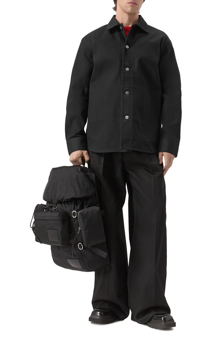 Мужской рюкзак outdoor JIL SANDER черного цвета, арт. J49WA0001-P7357 | Фото 7 (Размер: large; Материал: Текстиль; Стили: Кэжуэл)
