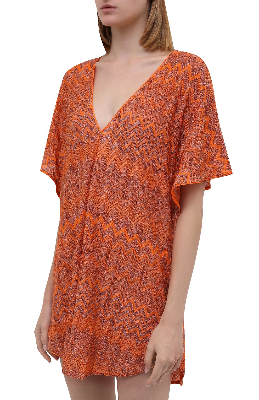 Туника MISSONI оранжевого цвета по цене 59950 руб., арт. MMQ00264/BR00FU, фото 3 Туника MISSONI, арт. MMQ00264/BR00FU, фото 3