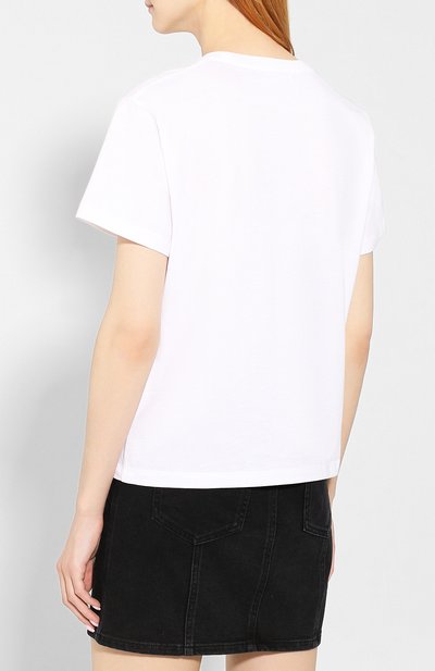 Хлопковая футболка REDVALENTINO белого цвета по цене 10750 руб., арт. SR3MG01R/4EY, фото 4 Хлопковая футболка REDVALENTINO, арт. SR3MG01R/4EY, фото 4