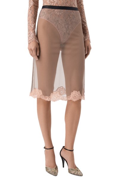 Юбка VALENTINO бежевого цвета по цене 171500 руб., арт. 9B3MD08A/ADJ, фото 3 Юбка VALENTINO, арт. 9B3MD08A/ADJ, фото 3