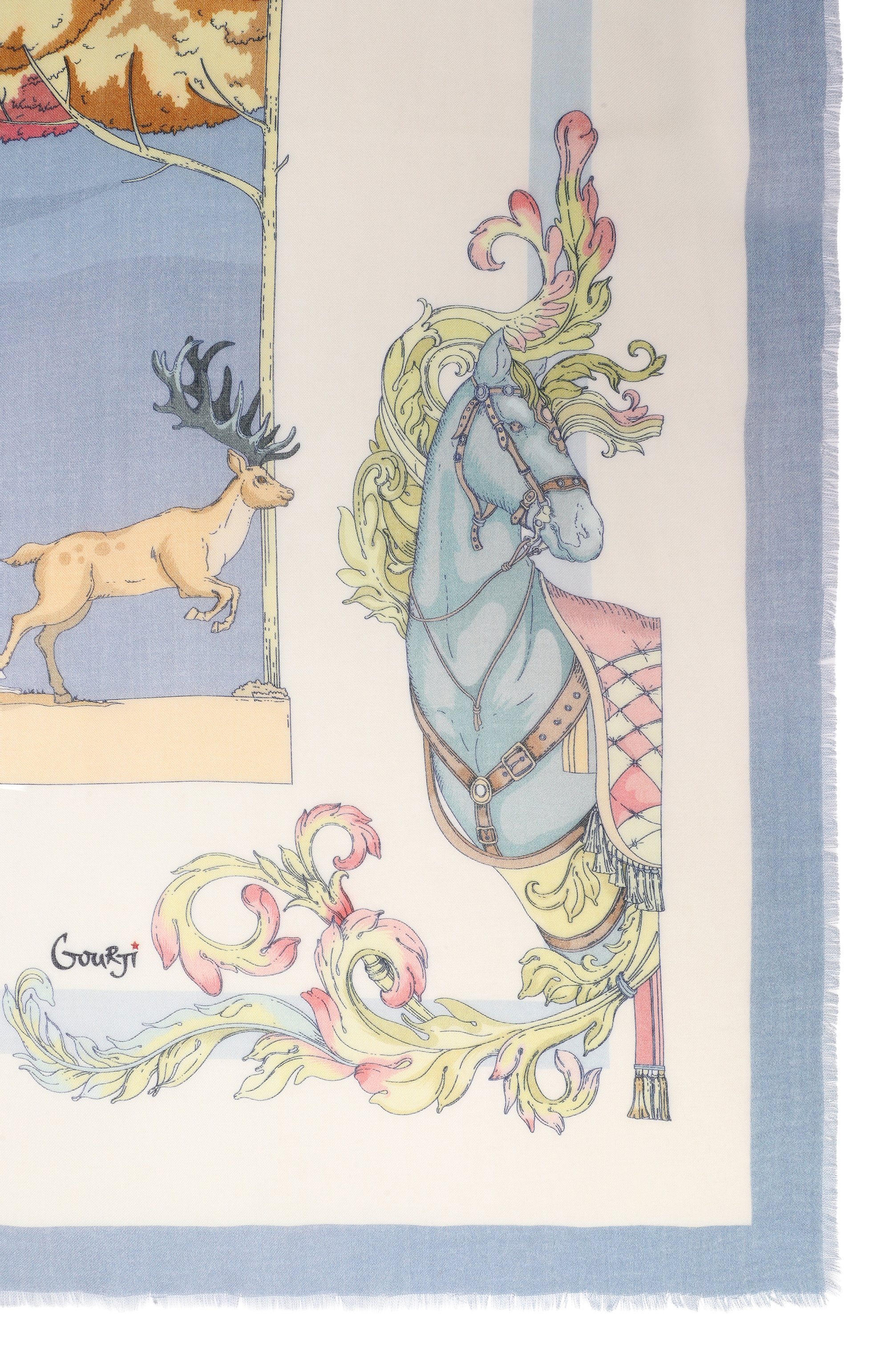 Шерстяная шаль царская охота GOURJI, арт. 91168939/61117, фото 4