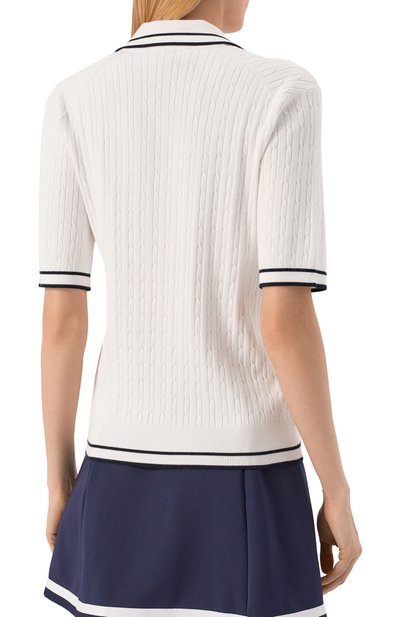 Поло из вискозы sporty & rich x hotel du cap-eden-roc SPORTY AND RICH, арт. T006860666WH50_001, фото 4