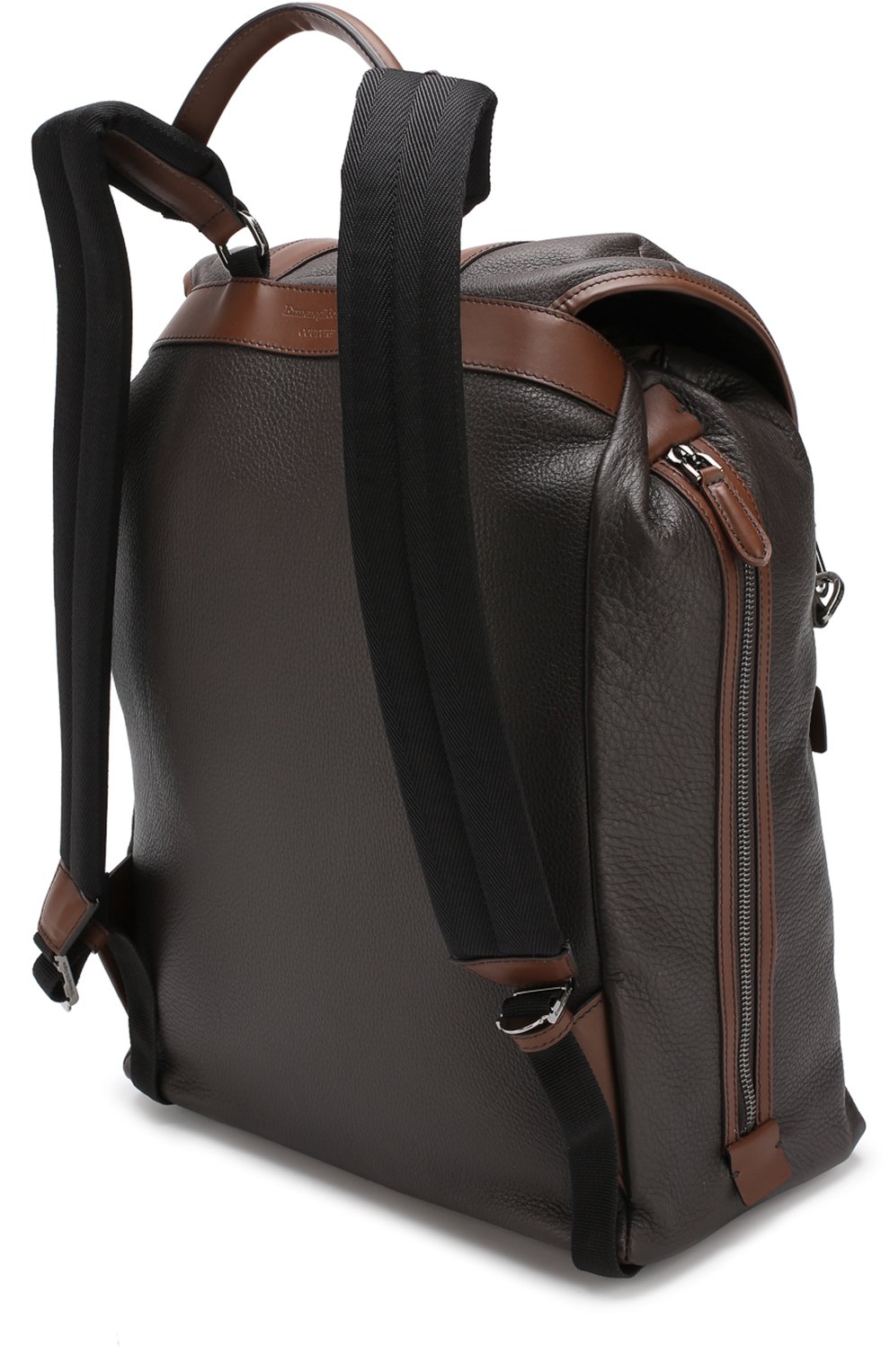 Кожаный рюкзак с внешним карманом на молнии ZEGNA, арт. C1379L-LUX, фото 3