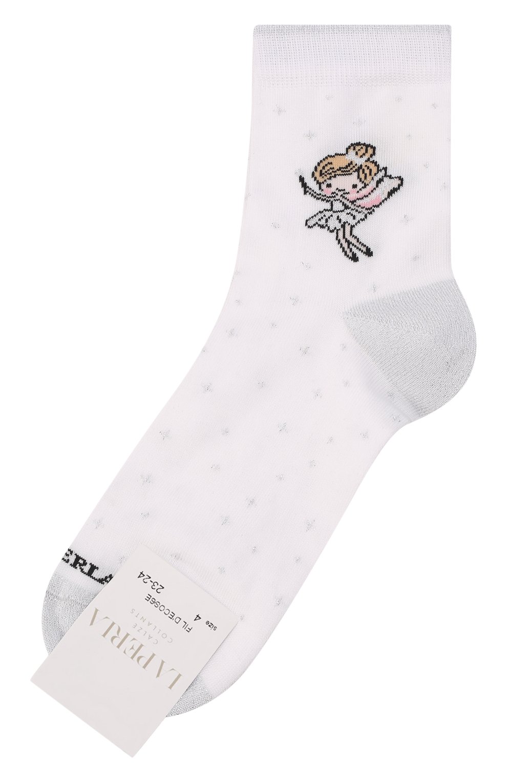 Хлопковые носки LA PERLA белого цвета по цене 2240 руб., арт. 42329/9-12, фото 1 Хлопковые носки LA PERLA, арт. 42329/9-12, фото 1