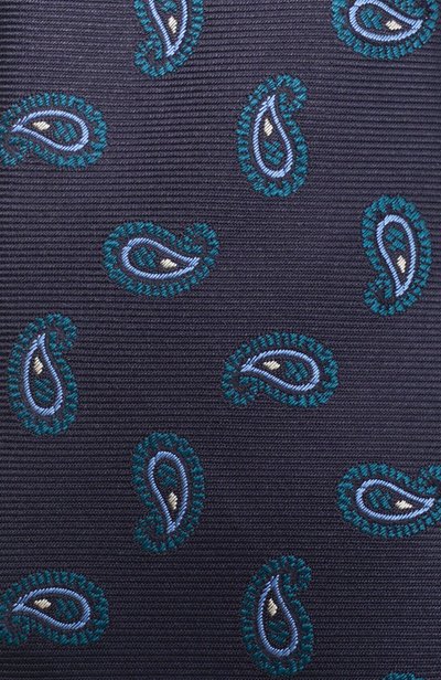 Шелковый галстук CANALI темно-синего цвета по цене 21450 руб., арт. 18/HJ04721, фото 4 Шелковый галстук CANALI, арт. 18/HJ04721, фото 4