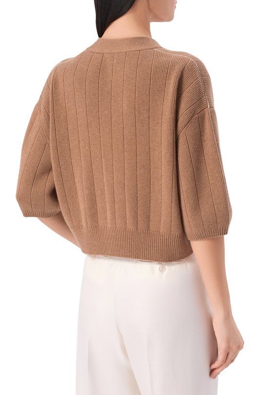 Кашемировый кардиган Loro Piana FA04273 Коричневый  FA04273 Фото 4