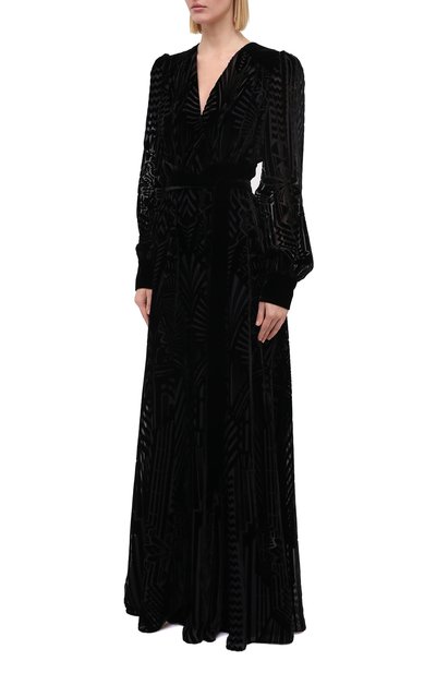 Платье из вискозы и шелка ZUHAIR MURAD черного цвета по цене 411000 руб., арт. DRP20345/VEDV003, фото 3 Платье из вискозы и шелка ZUHAIR MURAD, арт. DRP20345/VEDV003, фото 3