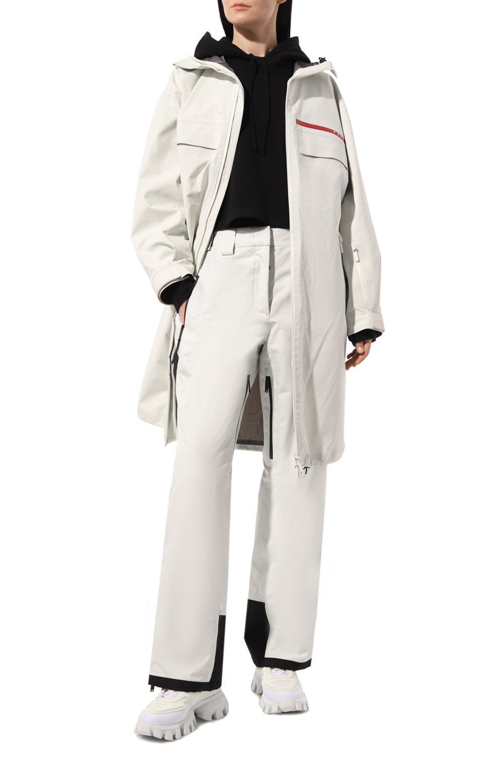 Брюки PRADA белого цвета по цене 165000 руб., арт. 22H807-1VAN-F0K74-192, фото 2 Брюки PRADA, арт. 22H807-1VAN-F0K74-192, фото 2