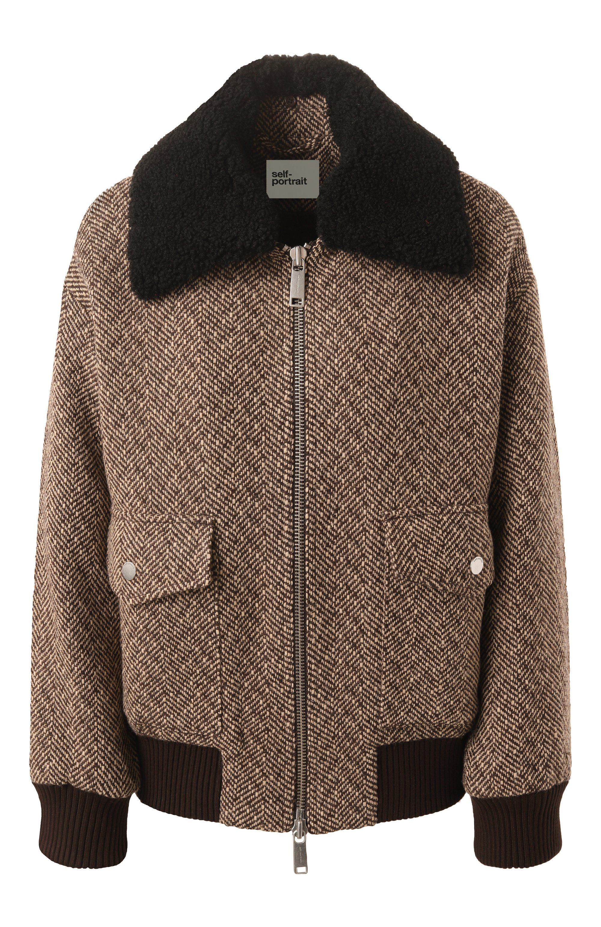 Бомбер SELF-PORTRAIT, арт. RS25-084JA-BR, фото 1