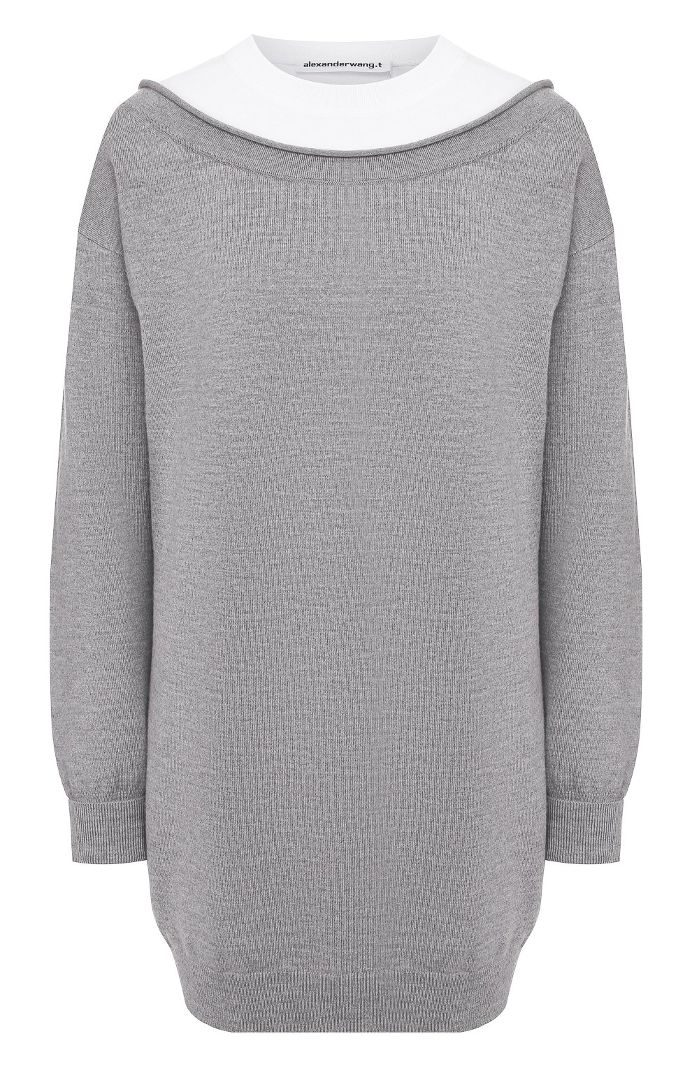 Шерстяное платье ALEXANDERWANG.T серого цвета по цене 55950 руб., арт. 4KC1206073, фото 1 Шерстяное платье ALEXANDERWANG.T, арт. 4KC1206073, фото 1