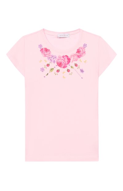 Хлопковая футболка MONNALISA, арт. 11G605