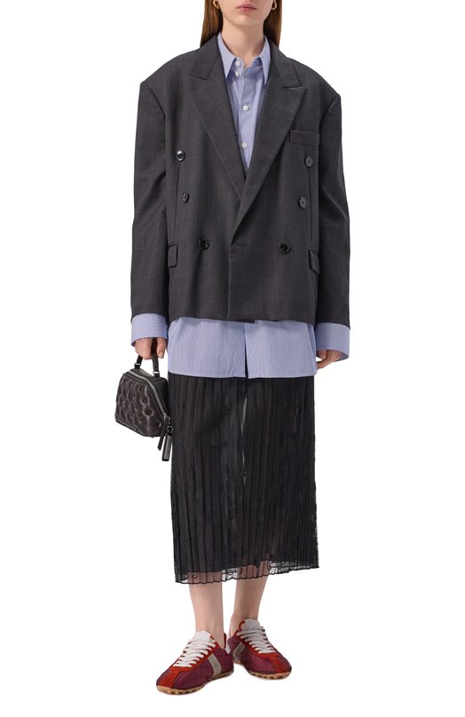 Комбинированные кроссовки Sprinters Maison Margiela S58WS0272/P7415 Бордовый  S58WS0272/P7415 Фото 3