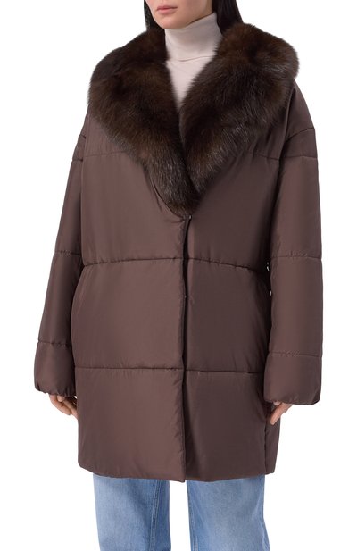 Пуховик с отделкой из соболя MVST, арт. M25.1PW.0009_, фото 3