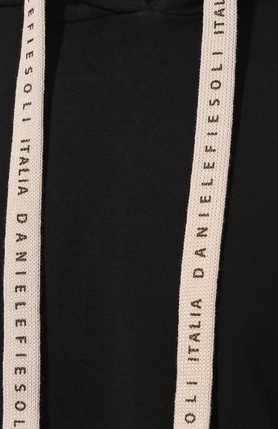 Хлопковое худи DANIELE FIESOLI черного цвета по цене 19850 руб., арт. DF0653, фото 5 Хлопковое худи DANIELE FIESOLI, арт. DF0653, фото 5