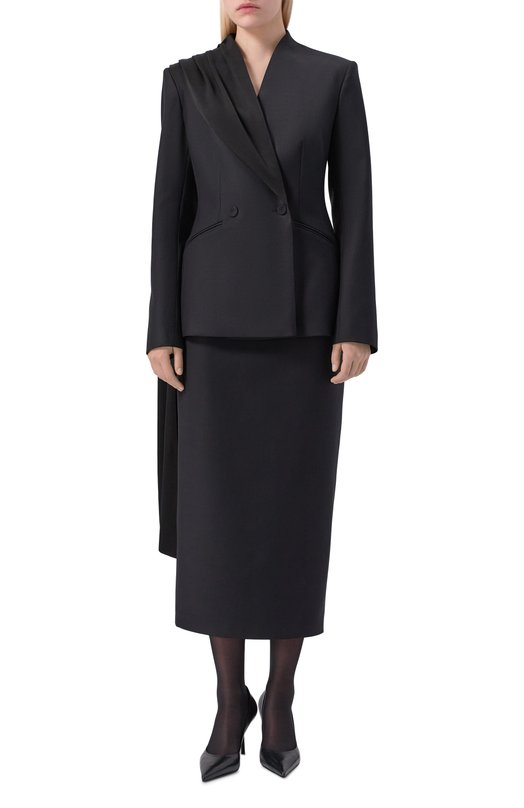 Шерстяной жакет Shervarli JB25-0009 Чёрный  JB25-0009 Фото 3