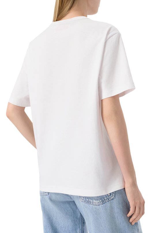 Хлопковая футболка AECA WHITE AWCMSSBDTTSST010C0.WHITE (S) Белый  AWCMSSBDTTSST010C0.WHITE (S) Фото 4