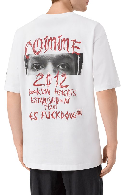 Хлопковая футболка Comme des Fuckdown CFABW01517 Белый  CFABW01517 Фото 4
