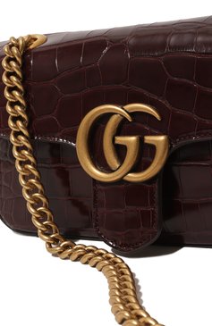 Сумка gg marmont mini из кожи аллигатора GUCCI, арт. 446744 EV40E, фото 3
