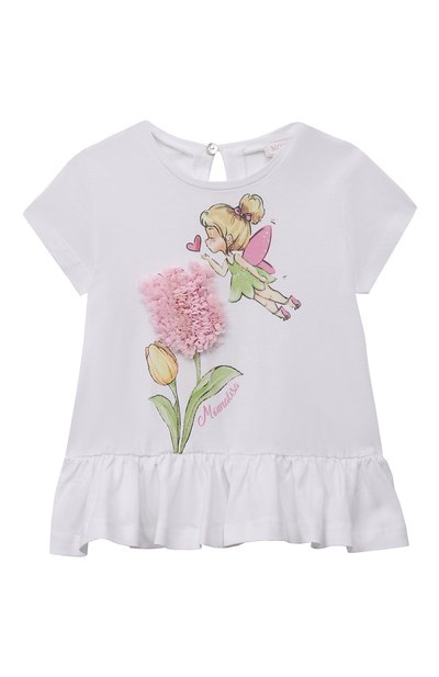 Хлопковая футболка MONNALISA, арт. 39A601, фото 1