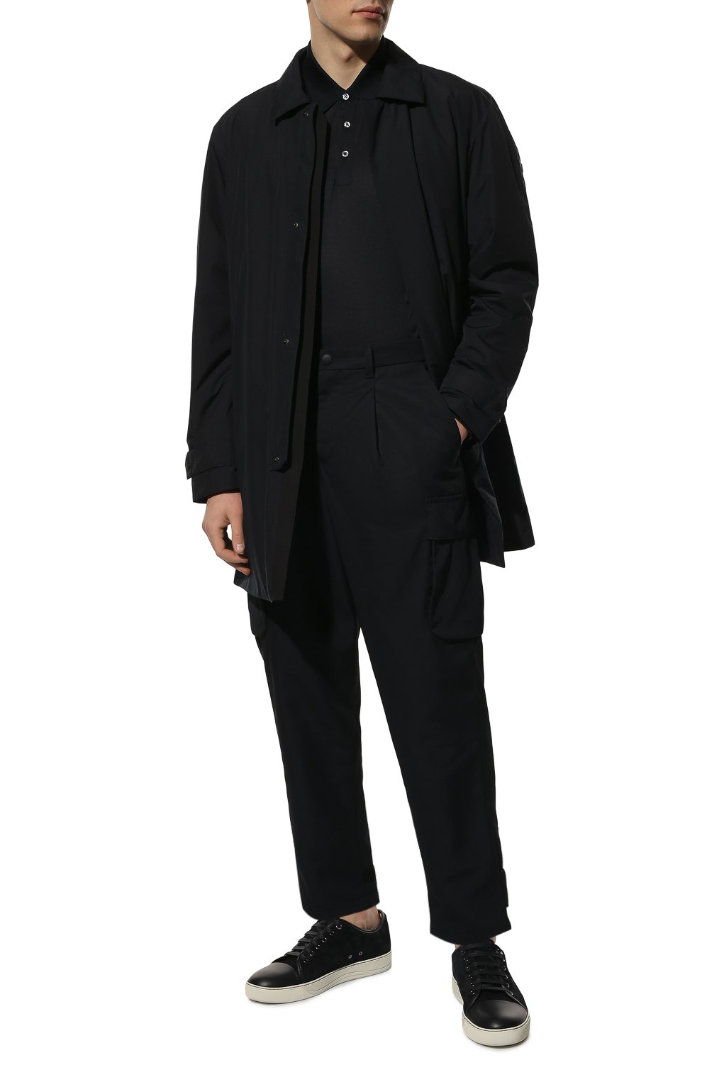 Шелковое поло ANDREA CAMPAGNA темно-синего цвета по цене 51450 руб., арт. 60151/78311, фото 2 Шелковое поло ANDREA CAMPAGNA, арт. 60151/78311, фото 2